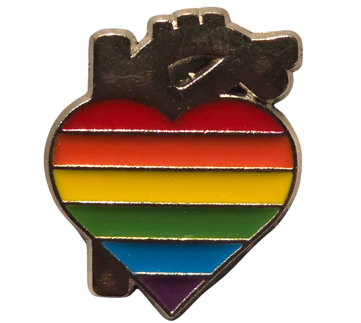 Rainbow Heart Enamel Pin