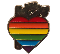 Rainbow Heart Enamel Pin