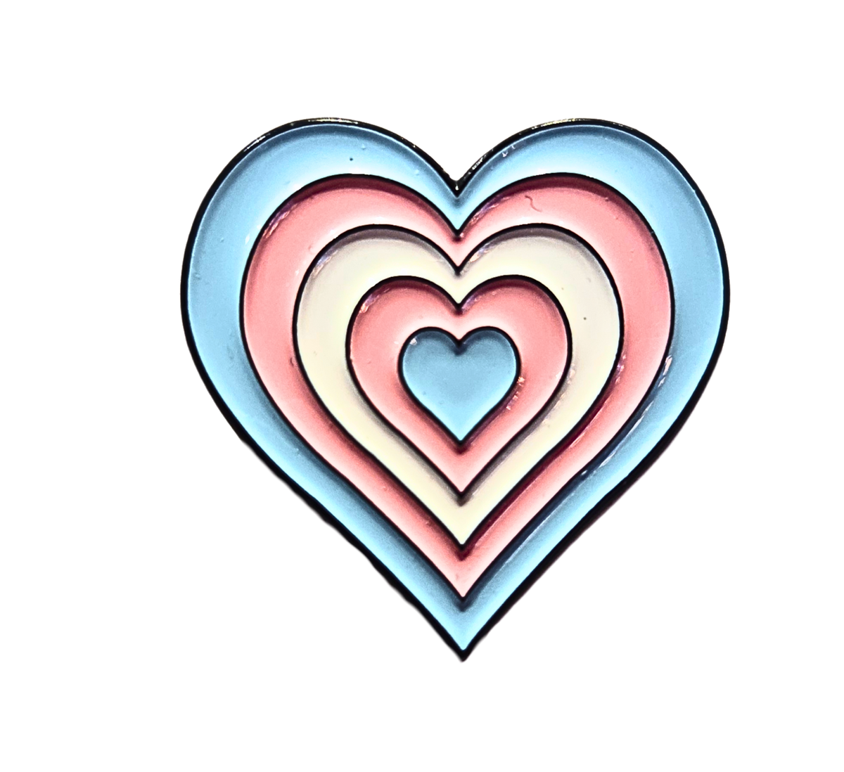 Trans Heart Enamel Pin