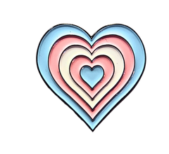 Trans Heart Enamel Pin