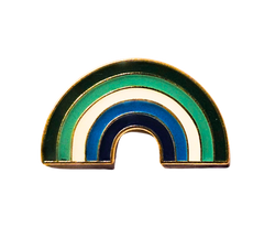 Gay Male Rainbow Enamel Pin