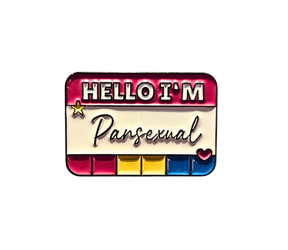 Hello I'm Pansexual Enamel Pin