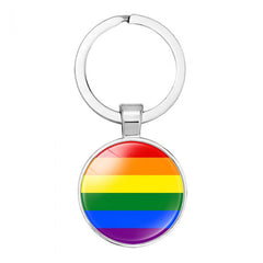 Rainbow Flag Pride Keyring (Round)