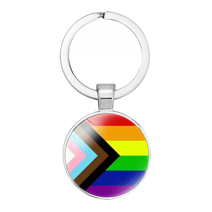 Progress Flag Pride Keyring (Round)