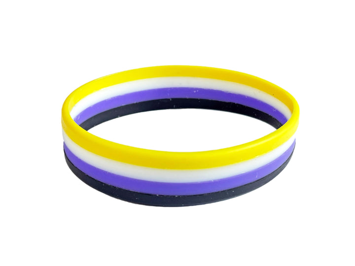 Non-Binary Flag Pride Silicone Wrist Band