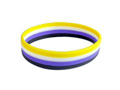 Non-Binary Flag Pride Silicone Wrist Band