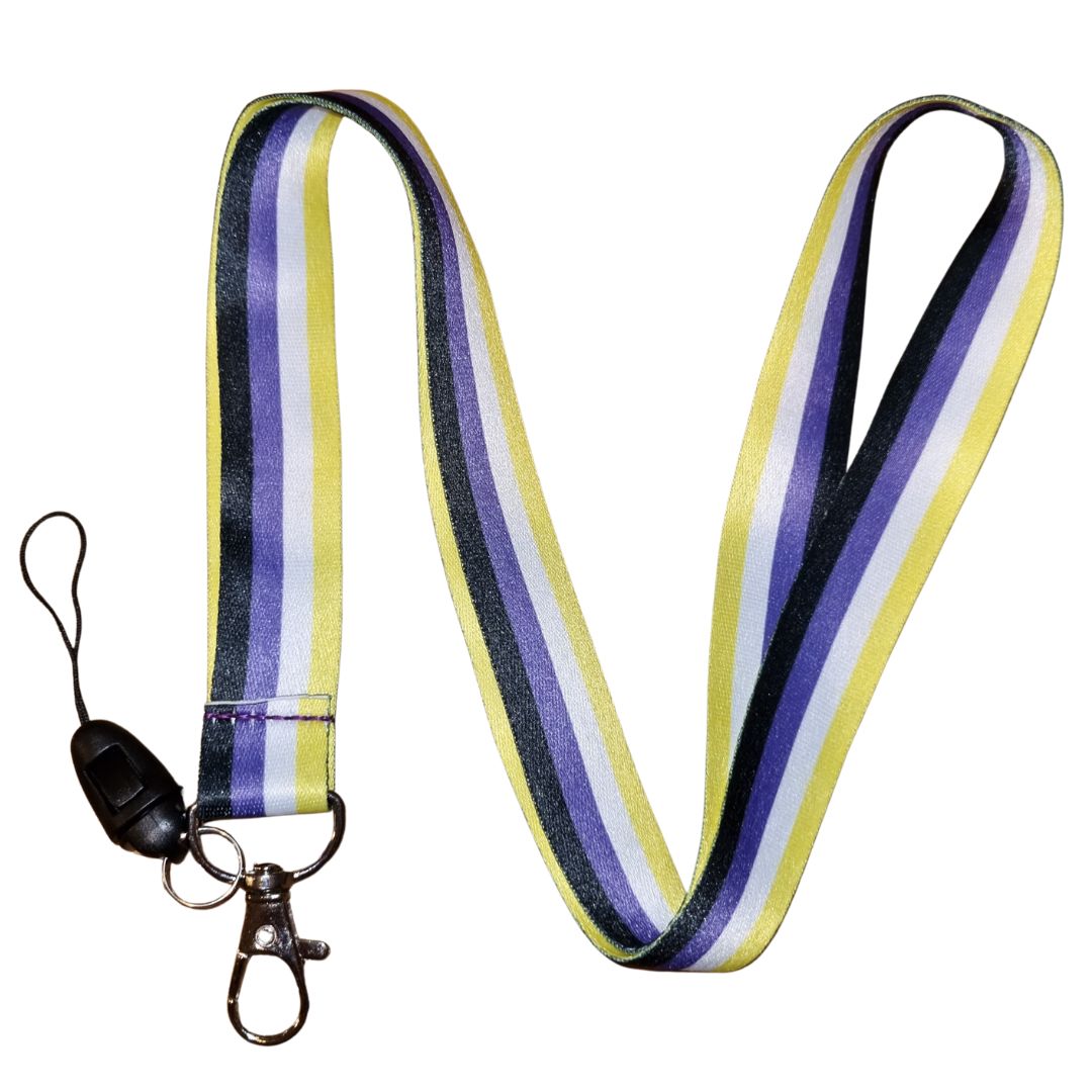 Non-binary Flag Lanyard