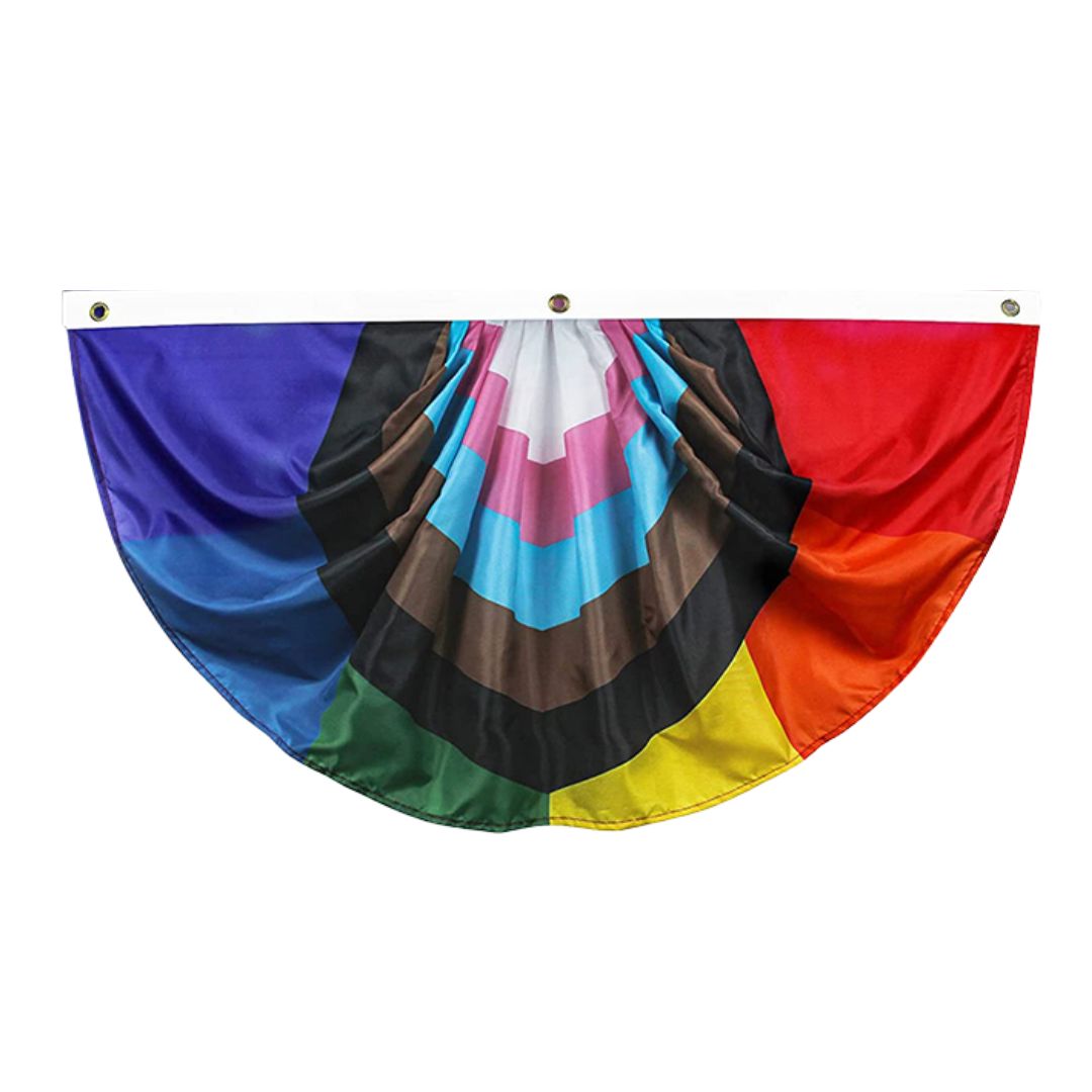 Progress Pride Flag Pleated Fan Bunting