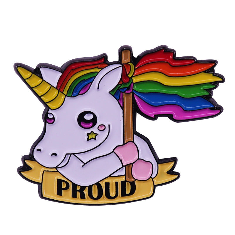 Rainbow Unicorn Enamel Pin