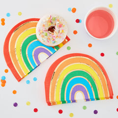 LGBTQ+ Rainbow & Gold Foiled Party Napkins