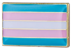 Trans Flag Enamel Pin